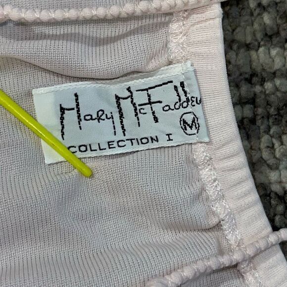 Mary McFadden Womens Size Medium Maxi Slip Dress Lingerie V Neck Lace Light Pink - Picture 4 of 6